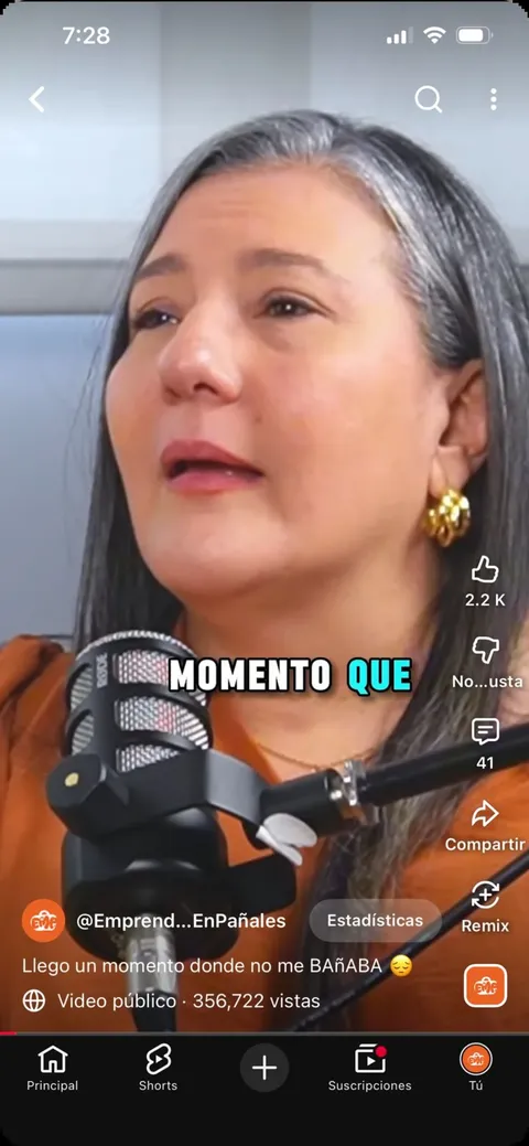 Captura de un video viral del podcast Emprendedoras en Pañales (3 de 4)