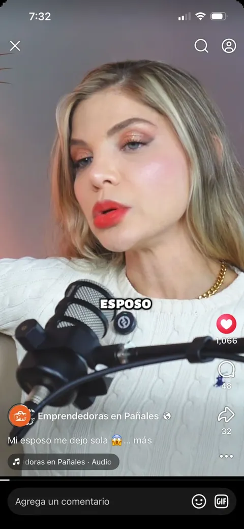 Captura de un video viral del podcast Emprendedoras en Pañales (4 de 4)